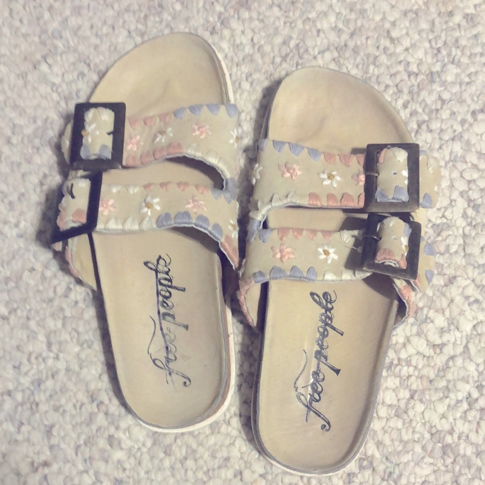 Free People | Wildflower footbed Slip On Sandals 7